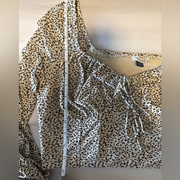 American Eagle Leopard Print Sweetheart Long Sleeve Top – Size Large - Picture 8 of 8